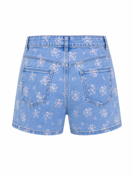 Short Jeans Flower Color | Jewelly