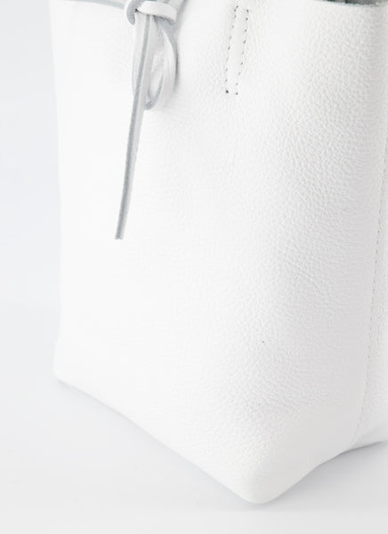 Mini Shopper Alice Leer | Wit