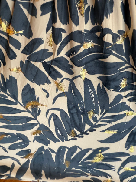 Jurk Lou Short Tropical Leaf | Jeans Blue