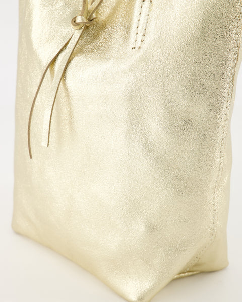 Mini Shopper Alice Leer | Goud