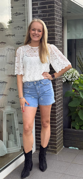 Short Jeans Flower | Jewelly
