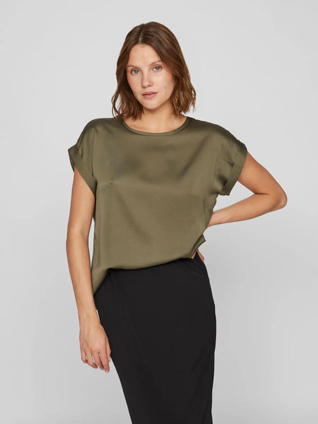 Top Viellette Dusty Olive | Vila