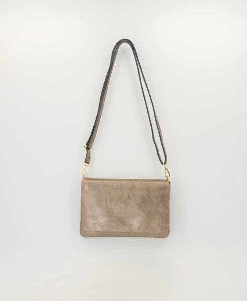 Tas Myra Leer | Metallic Brons