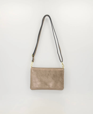 Tas Myra Leer | Metallic Brons
