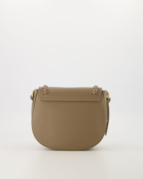 Tas Chelsea Crossbody Leer | Donker Taupe