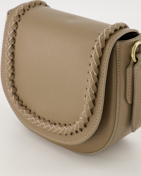 Tas Chelsea Crossbody Leer | Donker Taupe