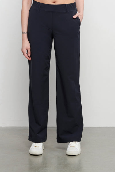 Travel Broek Straight Patrice Navy | &Co Woman