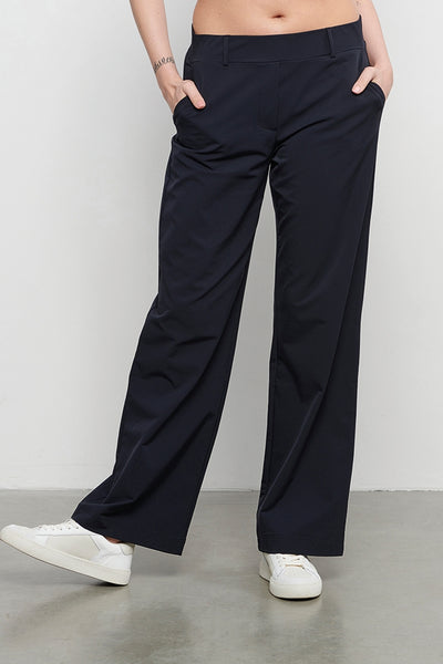 Travel Broek Straight Patrice Navy | &Co Woman
