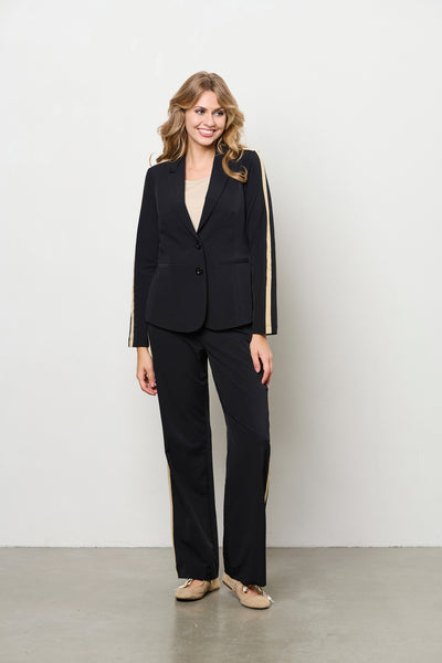 Travel Broek Straight Pammy Stripe | &Co Woman