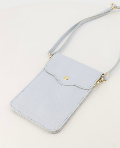 Telefoon Tasje Pona Leer | Licht Blauw