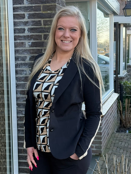 Travel Blazer Pammy Stripe | &Co Woman