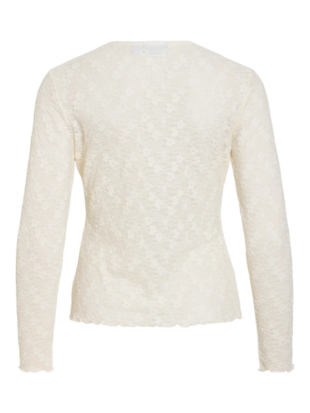 Lace Top Vifay Egret | Vila