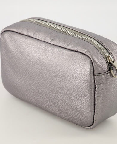 Tas Irene Leer | Grijs Zilver