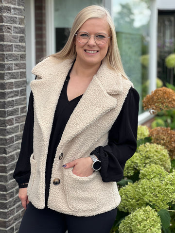 Gilet Teddy | Ecru