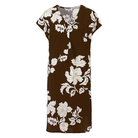 Jurk Flower Bruin | Enjoy - LAATSTE STUKS