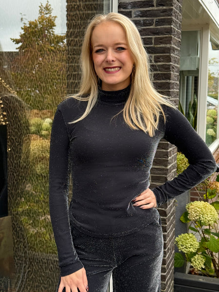 Top Vieleinas Black Glitter | Vila - LAATSTE STUKS MAAT S+M