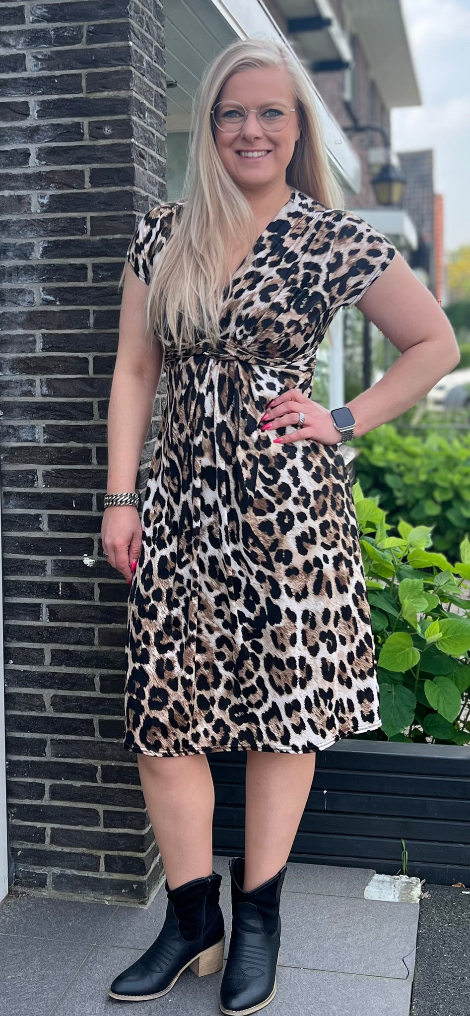 Jurk Faye Short | Leopard