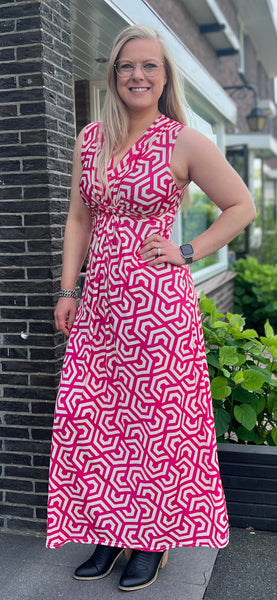 Jurk Faye | Grafisch Roze