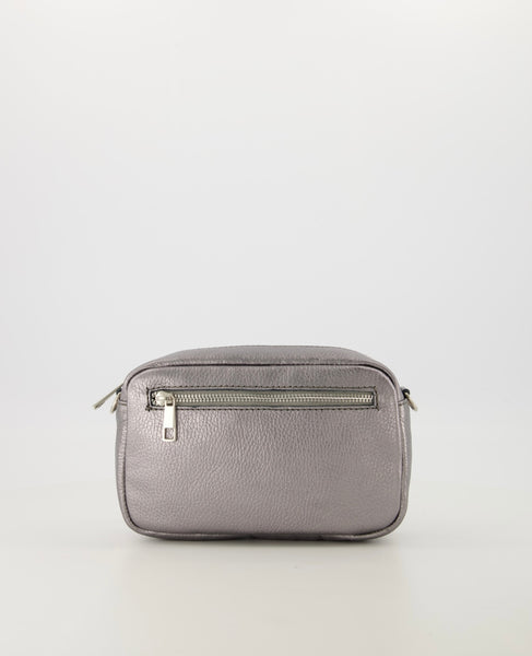 Tas Irene Leer | Grijs Zilver