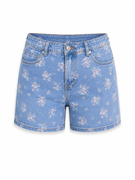 Short Jeans Flower Color | Jewelly