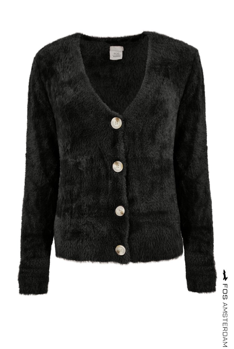 Vest Fluffy Fiore Zwart | Fos Amsterdam