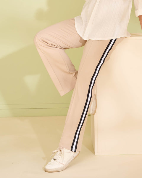 Broek Mila Tape Beige | Fos Amsterdam