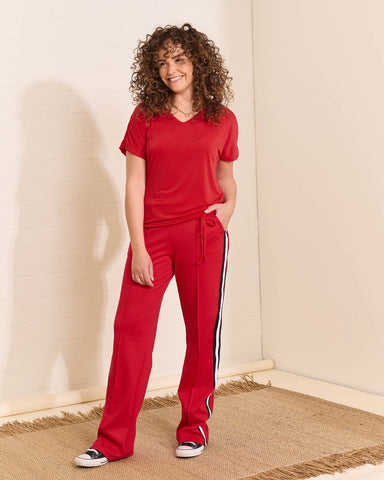 Broek Mila Tape Rood | Fos Amsterdam