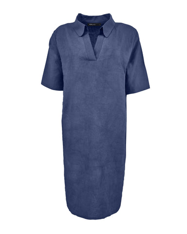 Jurk Paulien Linnen Jeans Blauw | Fos Amsterdam - LAATSTE STUK MAAT L