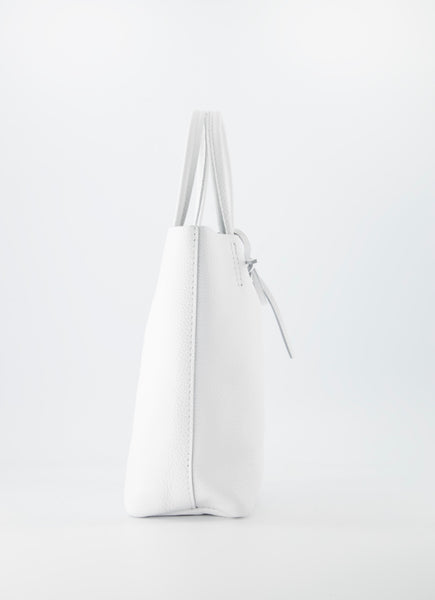 Mini Shopper Alice Leer | Wit