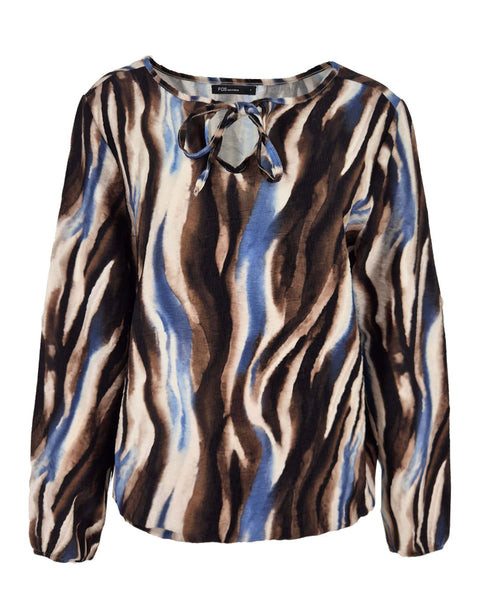 Blouse Lexi Aqua Lines | Fos Amsterdam