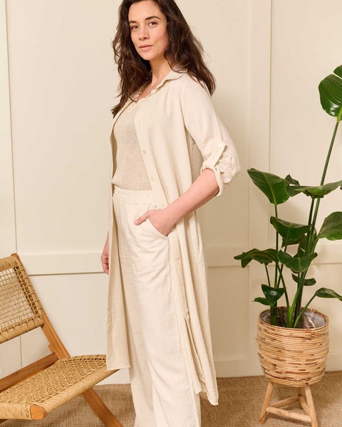 Jurk Merlina Beige | Fos Amsterdam
