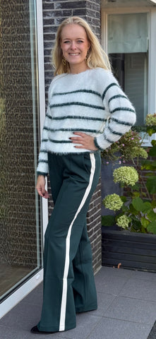 Broek Colette Sidetape Pine | Red Button