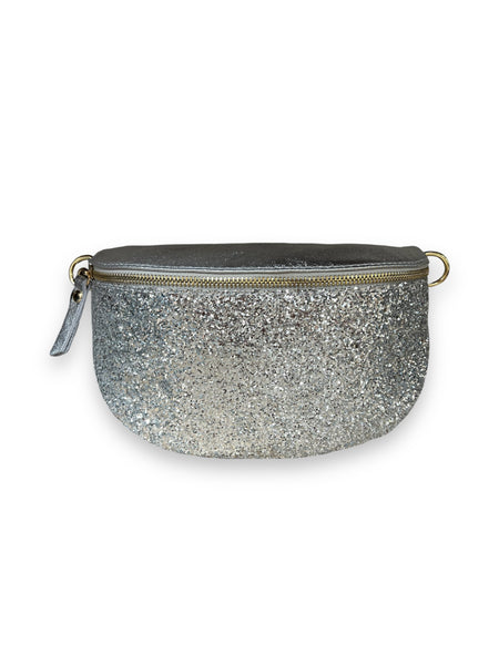 Tas Zoey Leer | Glitter Zilver