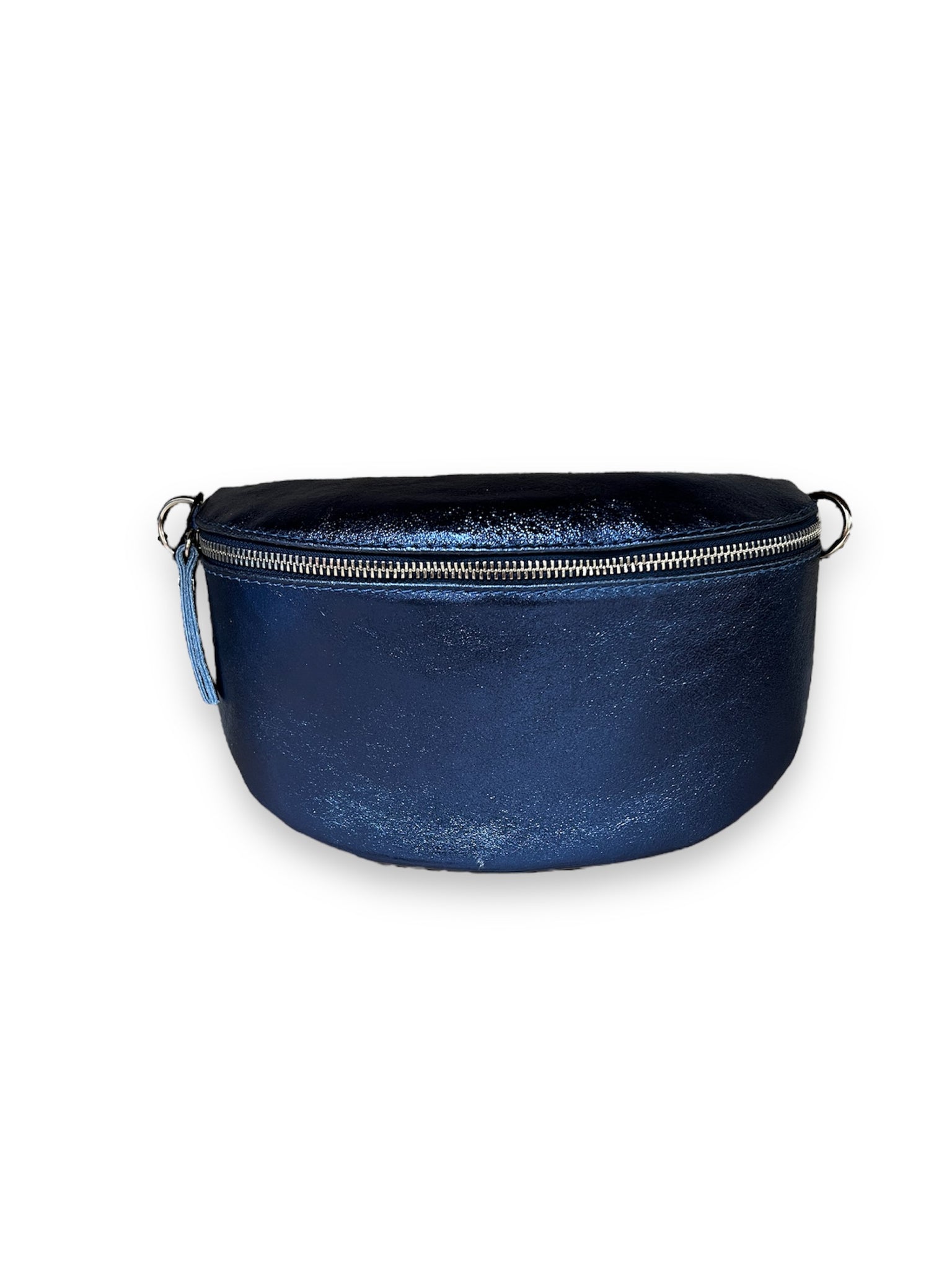 Tas Zoey Leer | Metallic Blauw