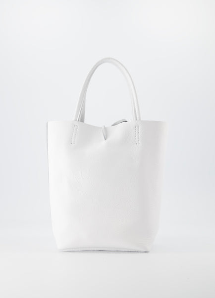 Mini Shopper Alice Leer | Wit