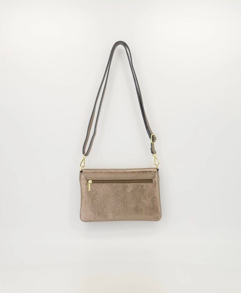 Tas Myra Leer | Metallic Brons