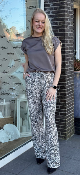 Broek Colette Linnen Leopard | Red Button