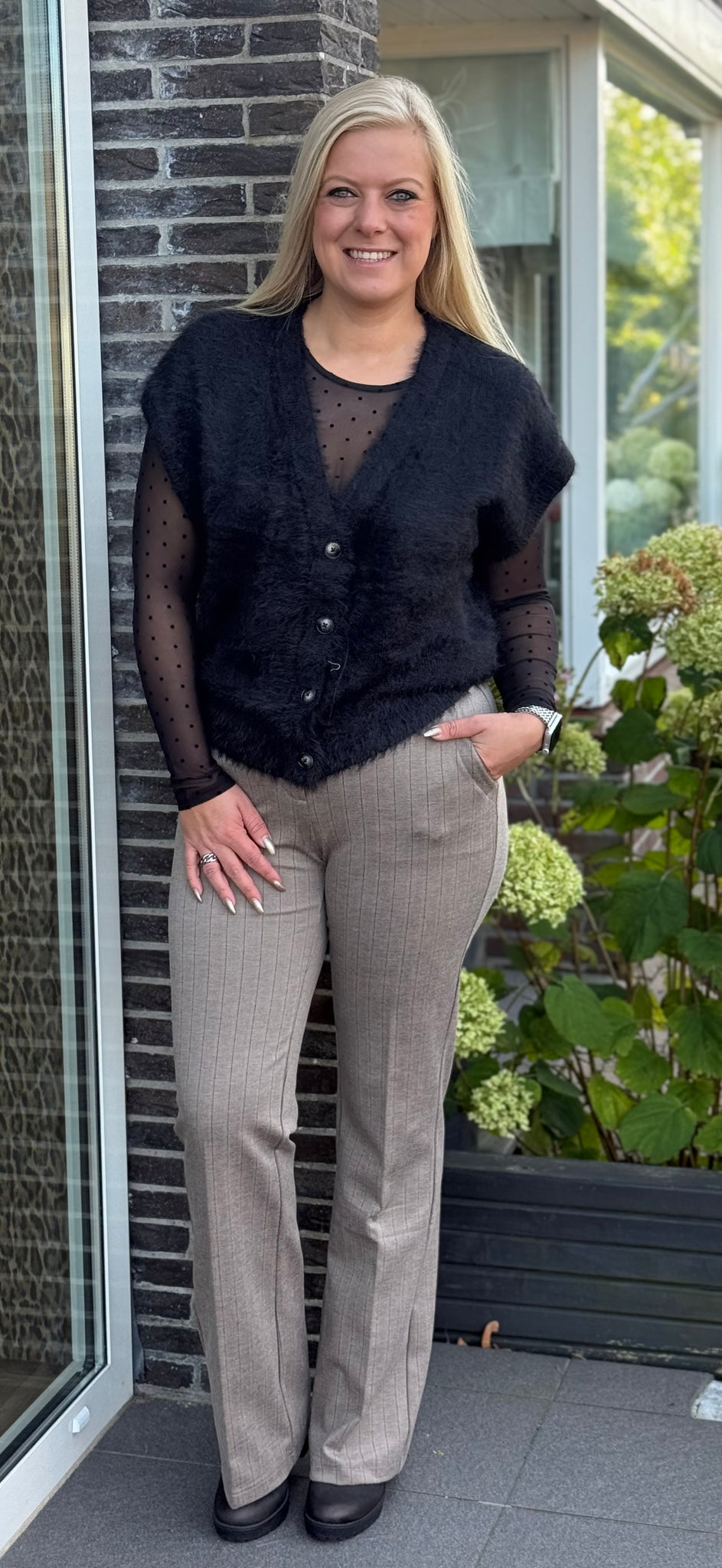 Broek Bibette Punta Pinstripe | Red Button