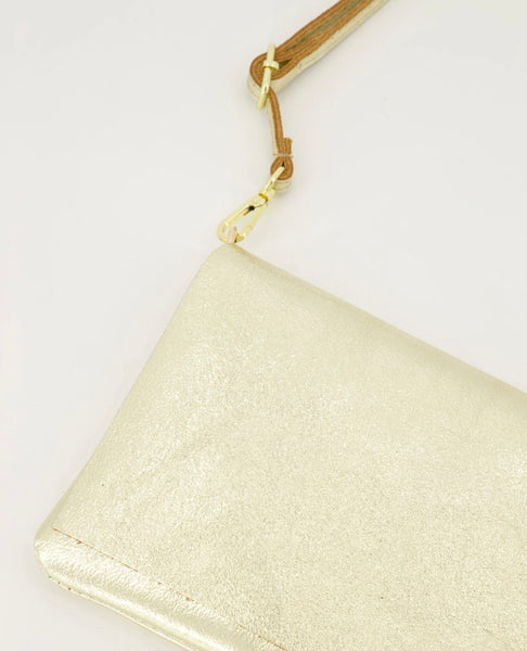 Tas Myra Leer | Metallic Goud