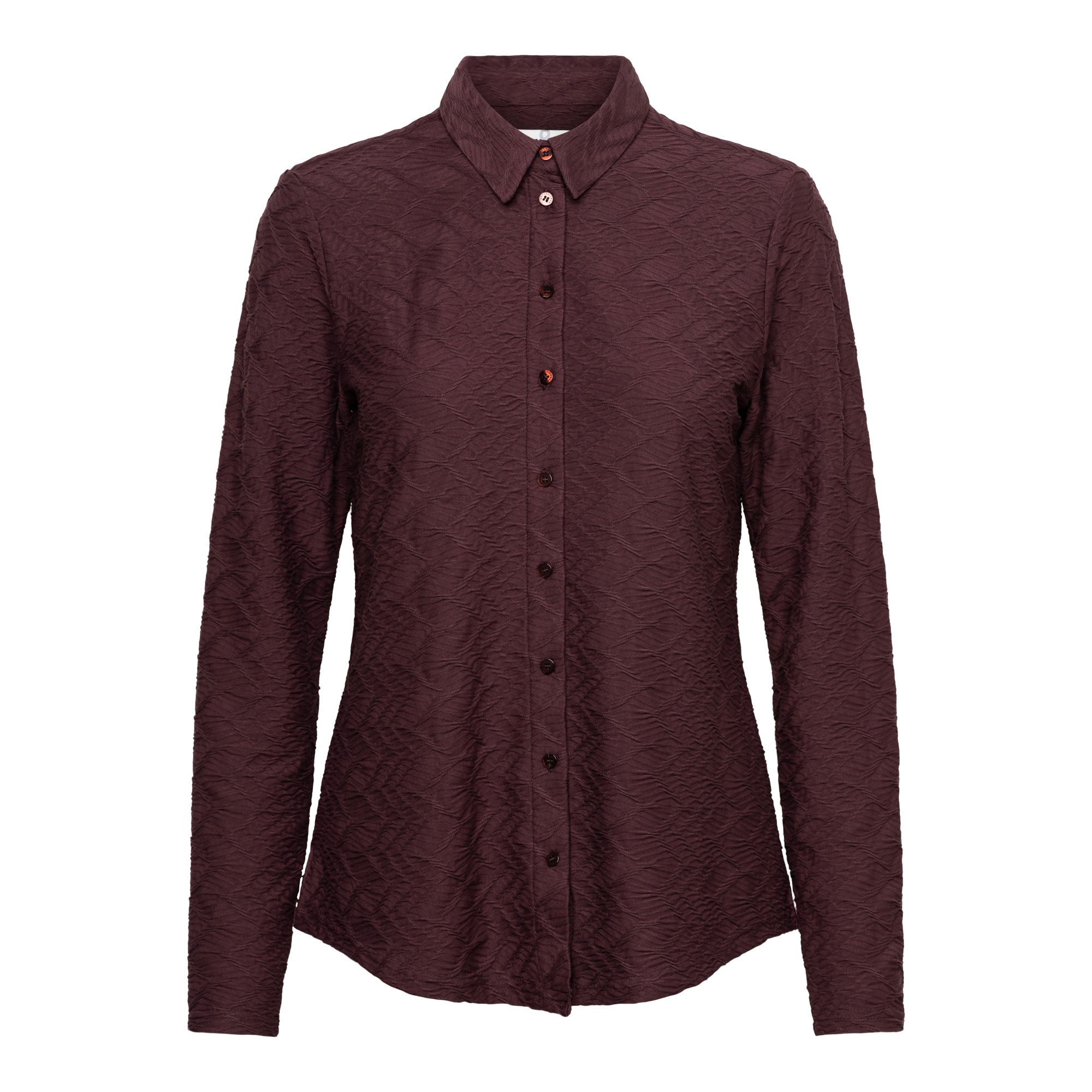 Blouse Lotte Jaquard Aubergine | &Co Woman