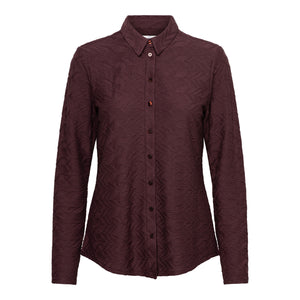 Blouse Lotte Jaquard Aubergine | &Co Woman