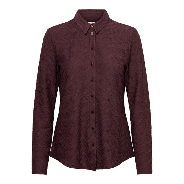 Blouse Lotte Jaquard Aubergine | &Co Woman