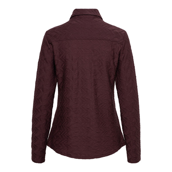 Blouse Lotte Jaquard Aubergine | &Co Woman