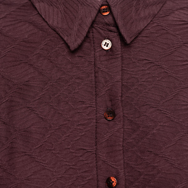 Blouse Lotte Jaquard Aubergine | &Co Woman