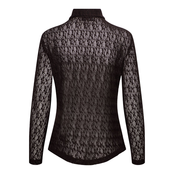 Blouse Tina Lace Dark Chocolate | &Co Woman