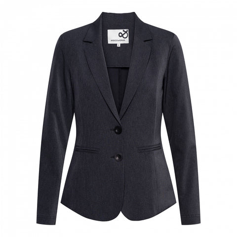 Travel Blazer Phileine Antraciet Melange | &Co Woman