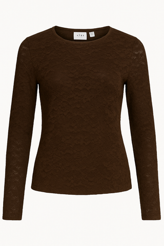 Lace Top Vivelina Bruin | Vila