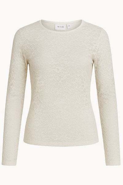 Lace Top Vivelina Wit | Vila