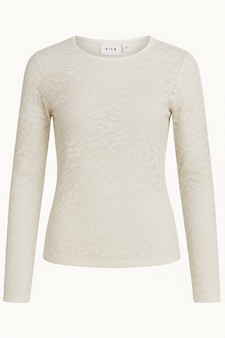 Lace Top Vivelina Wit | Vila