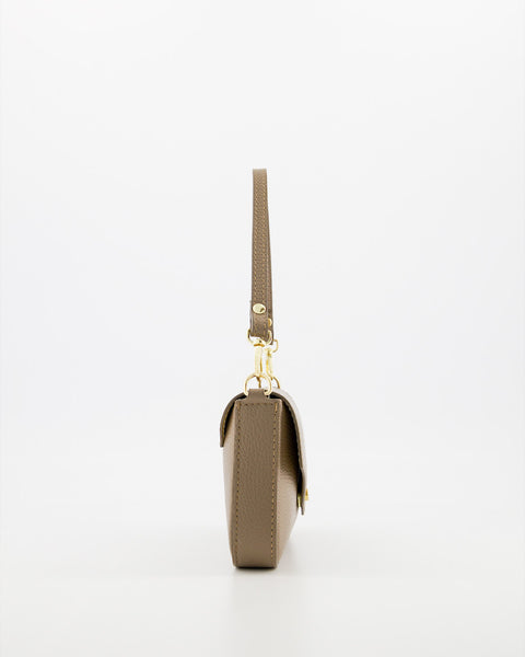 Tas Brandy Leer | Donker Taupe